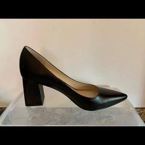 MARC FISHER LTD. Zara Leather Pointed Toe Pumps, Black